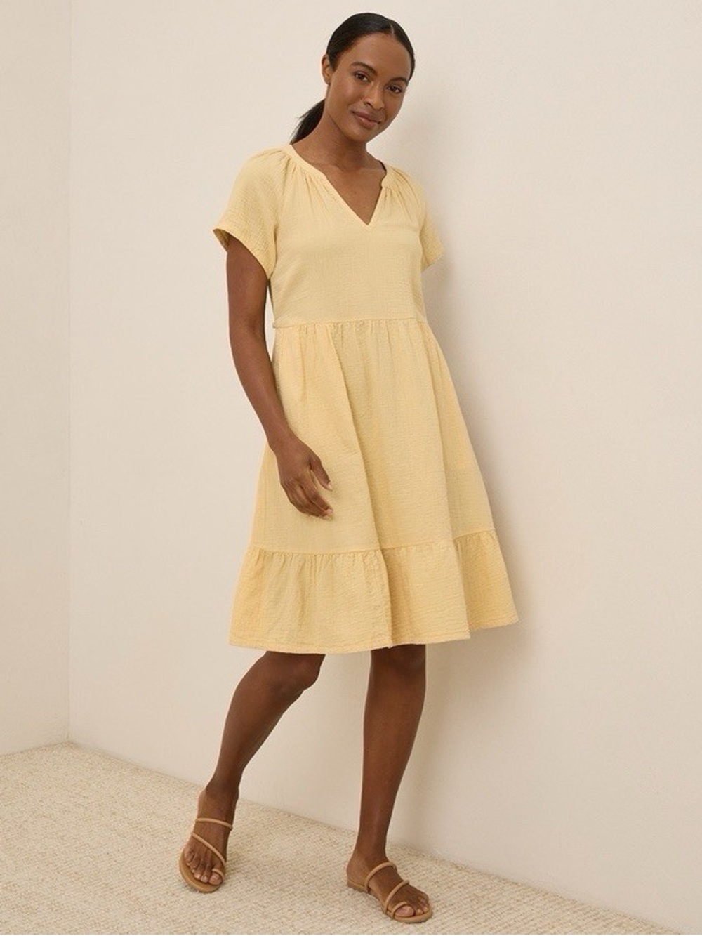 Pact Organic Cotton Coastal Double Gauze Breezy Dress